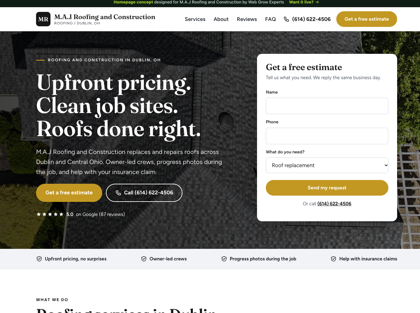 Web Grow Experts | Home page design